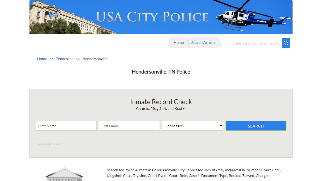 Hendersonville, TN Police | Jail Records